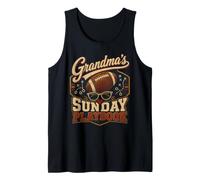 Grandma's Sunday Playbook Retro Football Family Pride Tank Top