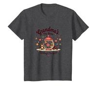 Grandmas The Name Spoilings The Game Sweet Family Love T-Shirt, Kids, Dark Heather Grey, 6 Years