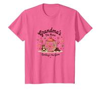 Grandmas The Name Spoilings The Game Sweet Family Love T-Shirt, Kids, Pink Heather, 6 Years