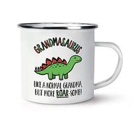 Grandmasaurus Dinosaur Like A Normal Grandma But More Roarsome Enamel Mug Cup