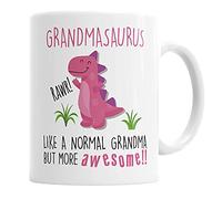 Grandmasaurus Mug Grandma Dinosaur Cup for Fathers Day Birthday Christmas Funny Mug Present for Grandma