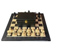 Grandmaster Anegre Chess Set, Traditional Staunton-Style, 40cm Board, Wooden Pieces with Black and Natural Finish, Weighted and Felted, King Height 7.6cm, with Storage Box