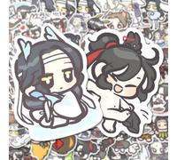 Grandmaster Demonic Cultivation Stickers, 100 Pcs Wei Wuxian LAN Wangji Figure Vinyl Waterproof Sticker Decals for Party, Water Bottle Scrapbook Laptop Skateboard Computer for Teens Students