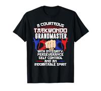 Grandmaster Taekwondo Gift 5 Tenets Oath Belt Level T-Shirt