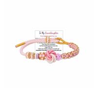 Grandmother & Granddaughter “A Link That Can Never Be Undone” Peach Blossom Knot Bracelet, Granddaughter Bracelet from Grandma