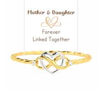 Grandmother Granddaughter Infinity Heart Ring, 925 Sterling Silver Heart Infinity Knot Rings with Zirconia Gemstone, mother daughter rings Promise Rings, Birthday Graduation Gifts (Style B, 9)