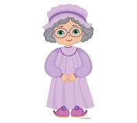 Grandmother Little Red Riding Hood Fairy Tales Star Mini Cardboard Cutout 94cm