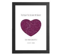 Grandmothers day gift personalised keepsake present for mum from girl, boy or baby, unique a4 print framed or unframed for her mummy, mum, nan, nanny, grandma Birthday Mother's Day