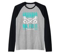 Grandpa Aka Mr Fix It Repair Handyman Fixing Mr Fix It Raglan Baseball Tee