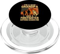 Grandpa and Firefighter Nothing Scares Me Shirt American PopSockets PopGrip for MagSafe