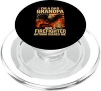 Grandpa and Firefighter Nothing Scares Me Shirt Eagle PopSockets PopGrip for MagSafe
