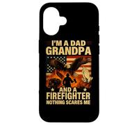 Grandpa and Firefighter Nothing Scares Me Shirt Pray Eagle Case for iPhone 16