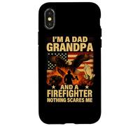 Grandpa and Firefighter Nothing Scares Me Shirt Pray Eagle Case for iPhone X/XS