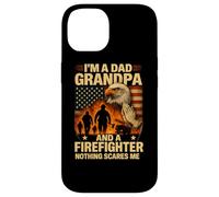 Grandpa and Firefighter Nothing Scares Me Shirt Pray Jesus Case for iPhone 14