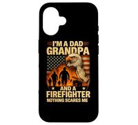 Grandpa and Firefighter Nothing Scares Me Shirt Pray Jesus Case for iPhone 16