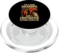 Grandpa and Firefighter Nothing Scares Me Shirt Prayer PopSockets PopGrip for MagSafe