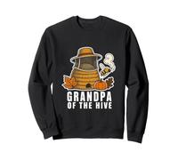 Grandpa Beekeeper Honey Harvest Retro Badge Hive Graphic Sweatshirt