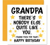 Grandpa Birthday Card - Nobody Else Quite Like You - Happy Birthday Card for Grandpa from Grandson Granddaughter, 145mm rude funny Bday Greeting Cards