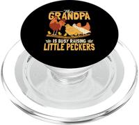 Grandpa Busy Raising Little Peckers Funny Chicken Farmer PopSockets PopGrip for MagSafe