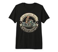 Grandpa Classic Motorcycle Skeleton Biker Premium T-Shirt