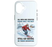 Grandpa Dad Still Go Skiing In Their Seventies Old Men Skier Case for iPhone 16