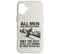 Grandpa Dad Still Go Skiing In Their Seventies Old Men Skier Case for iPhone 16 Plus