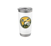 Grandpa Disc Golf Retro Course Badge Vintage Distressed. Stainless Steel Insulated Tumbler
