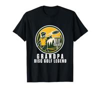 Grandpa Disc Golf Retro Course Badge Vintage Distressed. T-Shirt