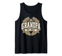 Grandpa Est. 2027 Laurel Star Badge Tank Top