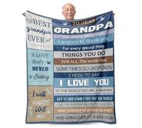 Grandpa Gifts Blanket, Gifts for Grandad from Granddaughter Grandson, Grandads Gift for Birthday Christmas Valentines, Soft Warm Blanket Presents for Grandfather 50" x 60"
