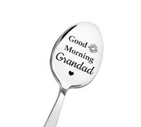 Grandpa Grandad Birthday Christmas Gifts for Grandad Papa Coffee Tea Spoon Gifts for Grandpa Grandfather Retirement Gifts for Grandad Grandpa Gifts from Grandchildren Good Morning Grandad Spoon