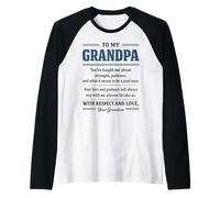 Grandpa Grandson Father's Day Man Strength Love Emotional Raglan Baseball Tee