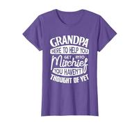 Grandpa Here To Help You Get Into Mischief Funny T-Shirt