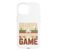 Grandpa Is My Name Backgammon Design Case for iPhone 15
