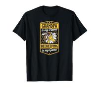 Grandpa Is My Name Beekeeping Is My Game Grandfather T-Shirt