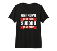 Grandpa is My Name Sudoku is My Game Funny Sudoku Player Premium T-Shirt