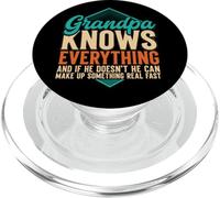 Grandpa Knows Everything And If He Doesn't He Can Make Up PopSockets PopGrip for MagSafe