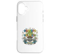 Grandpa Level Unlocked Funny Family Celebration Art Case for iPhone 16 Plus