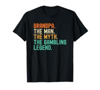 Grandpa Man Myth Gambling Legend T-Shirt