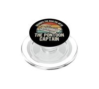 Grandpa Man Myth Pontoon Boat Captain PopSockets PopGrip for MagSafe