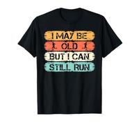 Grandpa MAY BE OLD BUT I CAN STILL RUN Funny Runner T-Shirt