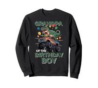 Grandpa Of The Birthday Party Outfit Monster Truck Grandpa Sweatshirt
