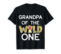 Grandpa of The Wild One Zoo Themed 1st Birthday Party T-Shirt