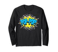 Grandpa Pop-Pop! Verb Action Word Comic Book Style Pop Art Long Sleeve T-Shirt