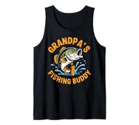 Grandpa’s Fishing Buddy Fun Cartoon Fish Tank Top