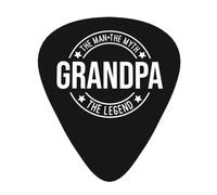 Grandpa The Man The Myth The Legend 12 Pack Guitar Picks For Electric Acoustic Bass Guitar Ukelele（Includes Thin Medium Heavy Gauges Guitar Plectrums With Plastic Picks Box）