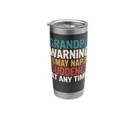 Grandpa Warning May Nap Suddenly At Any Time Stainless Steel Insulated Tumbler