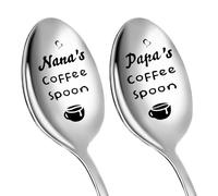 Grandparents Christmas Gifts for Nana Papa Grandparent Announcement Gifts for Grandma Grandpa Retirement Gifts for Papa Nana Coffee Spoon for Grandmother Grandfather Grandparents Coffee Spoons 2 Pcs