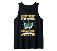 Grandparents Day Never Thought I'd Be Wearing A Unicorn Tank Top