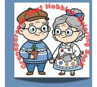 Grandparents Past Hobbies Coloring Book: Cozy activity an Adorable Coloring Book, bold and easy line art for Kids and Adults. (Cozy Doodles)